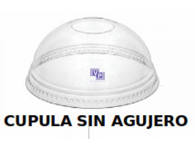 Tapa Cupula SIN agujero para Vaso de Plastico PET  84001-84002-84003-84004 - 1000 Unidades