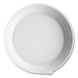 Platos de plástico blanco 20,5 cm - 1400 unidades