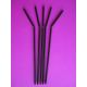 Cañitas / Pajitas de plástico flexibles Negras - 5 mm x 23 cm - Caja de 20000 unidades